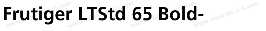 Frutiger LTStd 65 Bold字体转换